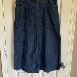 Counterparts Blue Denim Midi Skirt 100% Cotton